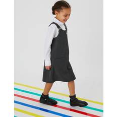 Polo Collar Dresses Tu Grey Zip Front Pinafore Dress