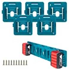 Rozlchar 5 st batterihållare för Bosch/Makita 18 V batteri, väggfäste, lämplig för BL1860 BL1850 BL1840 BL1830 (med 10 skruvar, inget batteri)