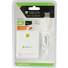 Techly I-CARD CAM-USB2TY Lettore Scrittore di Smart Card Usb 2.0 Compatto Bianco