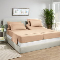 Empyrean Bedding 18"-24" Extra Deep Pocket Sheets Set - Taupe Sand California King Bed Sheet