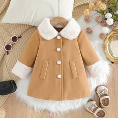 6-9M Jackets Shein Baby Girls Hooded Long Puffer Coat