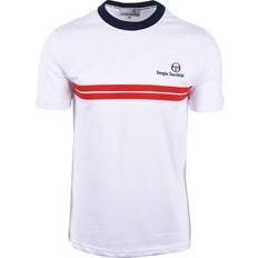 Sergio Tacchini Supermac T-Shirt - White/Maritime Blue/Adrenaline Rush