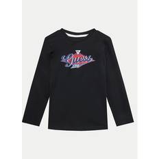Black Blouses & Tunics Children's Clothing Guess Bluse L4BI15 I3Z14 Schwarz Regular Fit