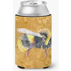 Gold Bottle Coolers Bee On Gold Can Or Beverage Insulator Hugger 8850CC Bottle Cooler