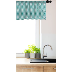 Valances Ambesonne Teal Valance Pack of 2 54" W x 12" L - White Brown