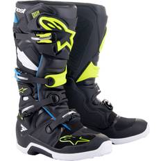 Blå Motorcykelstøvler Alpinestars Tech Boots Past Collection Black/enamel/blue/yellow Fluo Unisex