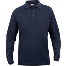 Girls Polo Shirts Clique Basic Polo Long Sleeve Junior 028233 Dark Navy