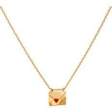 Maanesten Halskæder Maanesten With Love Necklace - Gold/Red