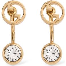 Gucci Crystal Earrings Gucci Blondie Embellished Brass Earrings crystal (01)