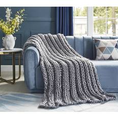 T177-20LGC-UE 40 x 60 in. Sinclair Channel Knit Throw Blanket, Light