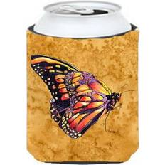 Gold Bottle Coolers Butterfly On Gold Can Or Sleeve Hugger - 12 oz Bottle Cooler