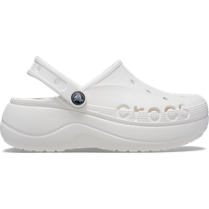 White - Women Clogs Crocs Baya Platform Clogs - White