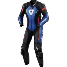 Blue Motorcycle Suits Rev'it! Xena 4 Leather Suit - Black/Blue/Red Woman