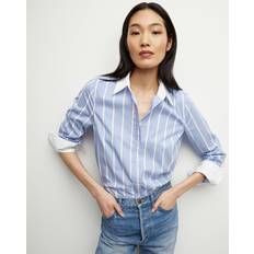 XXXS Shirts Veronica Beard Marisol Poplin Shirt - Hydrangea White