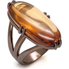 Brown - Women Rings Precious Stone Women Chocolate Gold Brass Ring AAA Grade CZ - Champagne
