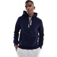 Ralph Lauren Bomuld Sweatere Ralph Lauren Polo Marineblå Lounge-Hættetrøje Med Kantlogo