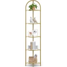 Vasagle 5-Tier Corner Gold Bogreol 158cm