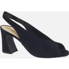 Paul Green Shoes Paul Green Lilly Peep Toe Sandals - Navy Suede