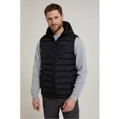 Microfiber Vests Mountain warehouse Men's Hooded Padded Gilet - Black