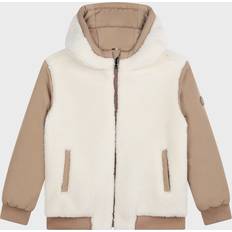 Beige Vestes BOSS Omkeerbare Kinderjas Met Capuchon - Sherpafleece