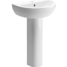 Signature Basin And Full Pedestal 550 mm Wide 1 Tap Hole