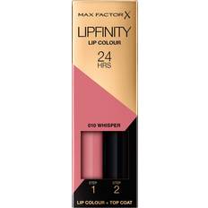 Max Factor Lipfinity 2-step Long-Lasting Lipstick, 24 Hour Effect with Luscious Shine Touch, 010 whisper, 4.2 g