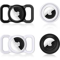 LeYi Dog Tag AirTag Case For Apple Air Tag Holder Pets Silicone Airtags Cover Non-marking Stickers Stickers Stick-on Air Tags