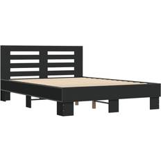 vidaXL Bed Frame Without Mattress Black 140x200 cm