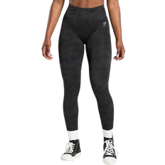 Gymshark Adapt Camo Seamless Leggings - Black/Asphalt Grey