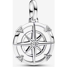 Pandora Transparent Charms & Pendants Pandora Compass Medallion Charm Sterling silver Cubic zirconia