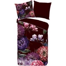 Heimtextilien Bettwäsche Bloomie Satin 135 x 200 cm - Bordeaux Bettbezug (200x135cm)
