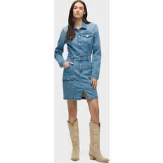 Hudson Jeans Long Sleeve Reconstructed Dress