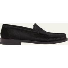 Gabriela Hearst Pierre Calf Hair Penny Loafers - Black