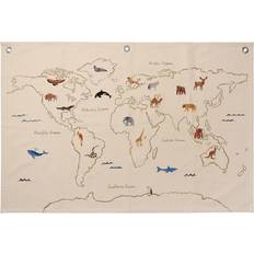 Beige Decorazioni murali Ferm Living The World Textile Map