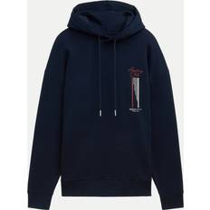 Denim Maglioni Tom Tailor Denim Relaxed-Fit Hoodie mit Print, Größe M