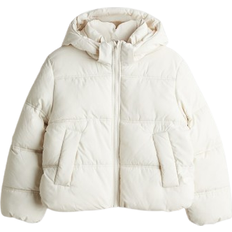 H&M Hooded Puffer Jacket - Light Beige (1230268002)