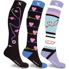 Support & Protection on sale Private Label Medical Print Knee-High Everyday Wear Compression Socks (3-Pairs) EF-3GEFCS Large/X-Large Black