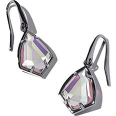 Kendra Scott Gray Earrings Kendra Scott Cory Drop Earrings for Women, Fashion Jewelry, Gunmetal-Plated, Light Gray Dichroic Glass