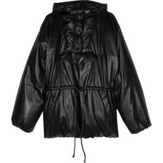 Unisex Coats Nanushka Faux-Leather Hooded Puffer Coat - Unisex - Black