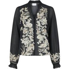 Neo Noir Bluser Neo Noir Brise Printed Voile Blouse - Navy