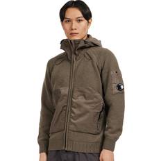 C.P. Company Uomo Maglioni C.P. Company Lambswool Knitted Hoodie - Khaki