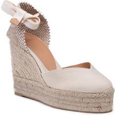 44 ½ Espadrillas Castañer Chiara Canvas Wedge Espadrilles - Cream