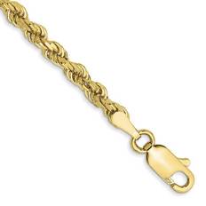 Bracelets 10k yellow gold 3mm rope chain bracelet