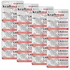 Kraftmax 20-pack CR2032 litiumbatteri med hög prestanda för professionella tillämpningar senaste generationen