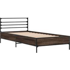 Senge & Madrasser vidaXL 90x190 cm Konstrueret Træ Metal Brun Sengeramme