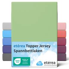 200 cm Bed Sheets Jersey Topper Spannbettlaken 200x200 cm Minze Bettlaken (200x200cm)