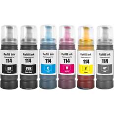 Go Inks E114 Ink Refill Bottles Set for Epson ET-8500 & ET-8550