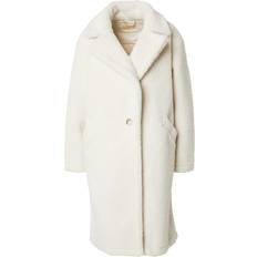 Bianco - Donna Cappotti Michael Kors Oversized Shearling Teddy Coat - Natural