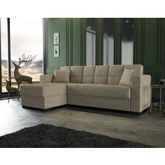 Mobili Schlafsofa Ddajca 230 x 150 h 81 cm Beige Sofa