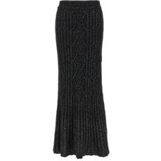 Gray - Midi Skirts Alberta Ferretti Long Knit Skirt - Gray